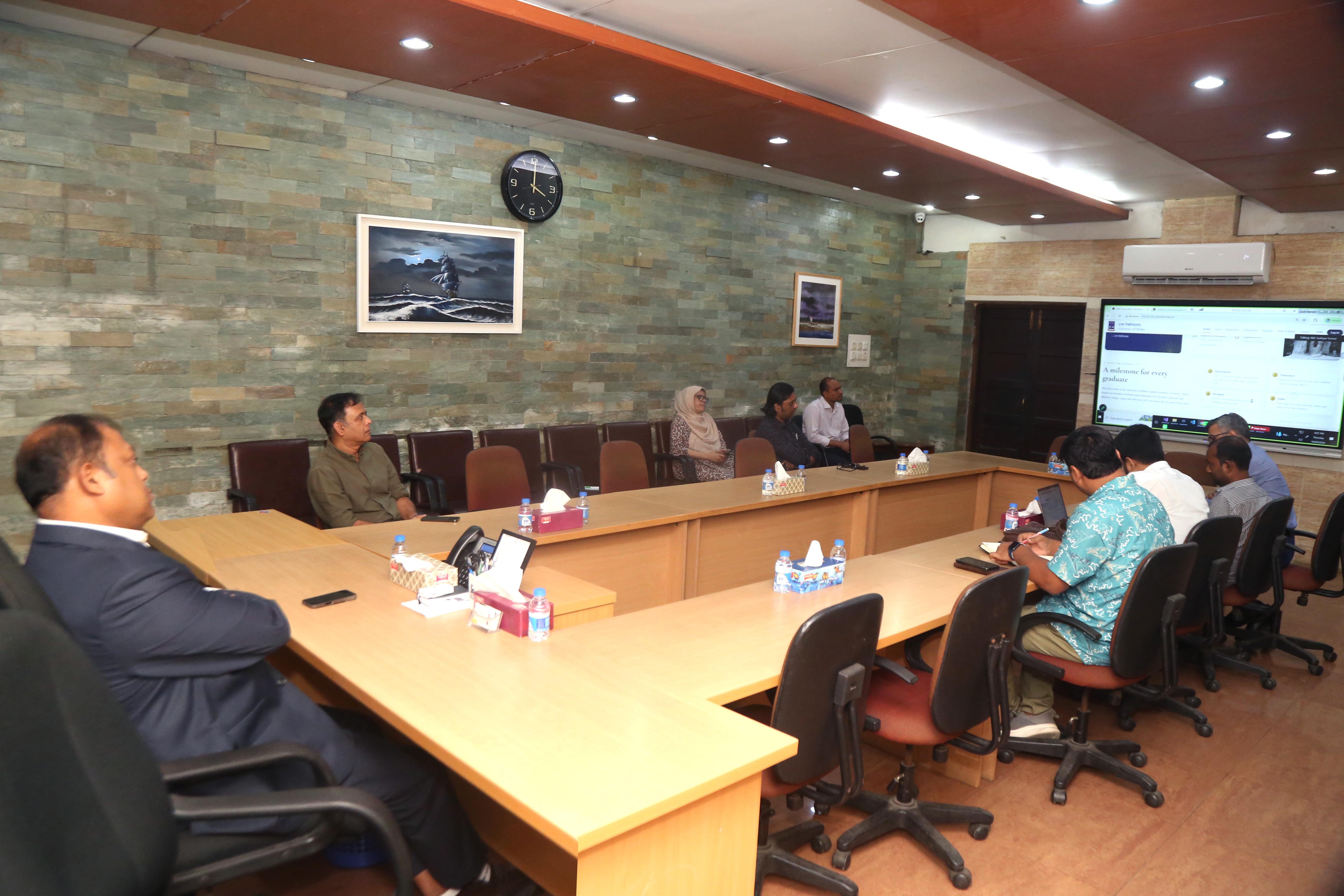 ঢাবি’র ৫৪তম সমাবর্তনে গ্র্যাজুয়েটদের অনলাইন রেজিস্ট্রেশন কার্যক্রম উদ্বোধন বিষয়ক প্রস্তুতি সভা