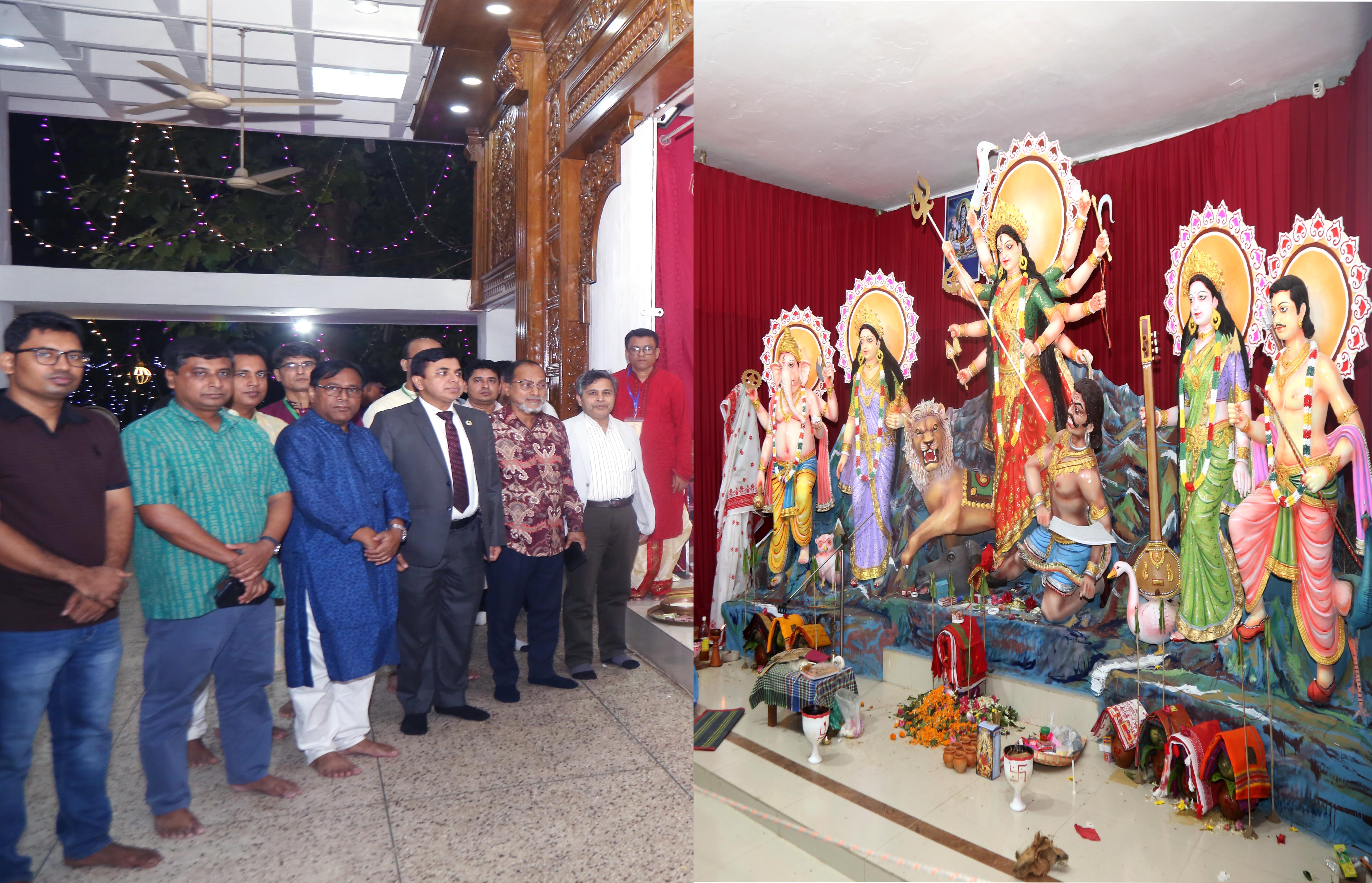 শারদীয় দুর্গোৎসব উপলক্ষ্যে জগন্নাথ হল পূজামণ্ডপ পরিদর্শন